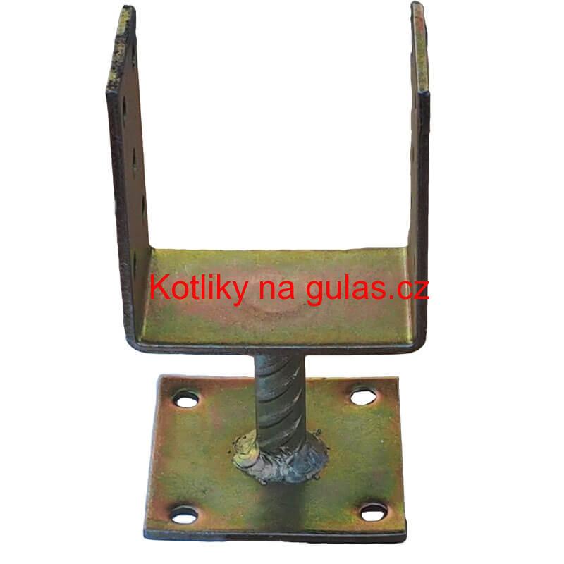 Patka na plotně kotevní, pozinkovaná 9 cm