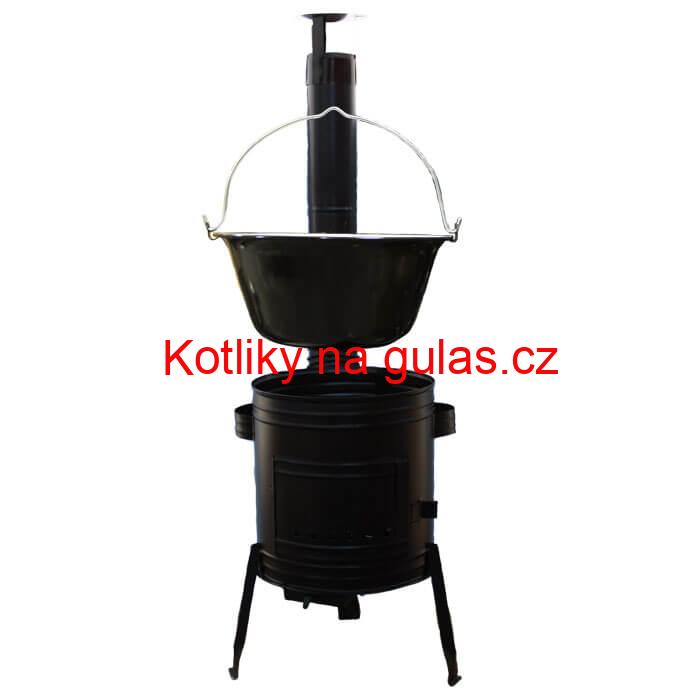 Smaltovaný kotlík 10 L (1,2 mm) + kovová kotlina 31 CLASSIC (KOV) Easy party