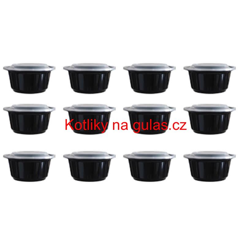 Smaltovaný kotlík 20 L (0,8 mm) + kovová kotlina 42 KOV + vařečka + misky 12 ks