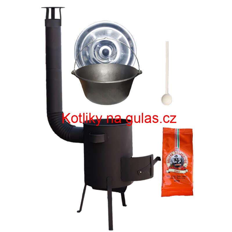 Litinový kotlík 16 L + žáruvzdorná kotlina 36 PLUS 600 4 MM