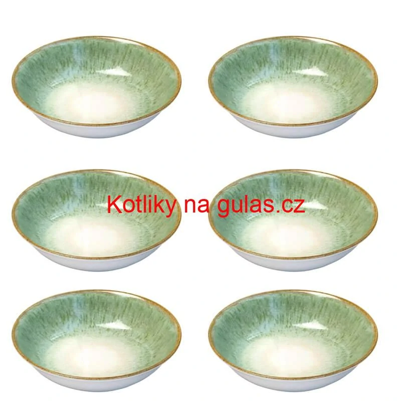 Souprava keramických talířů 18 ks GREEN