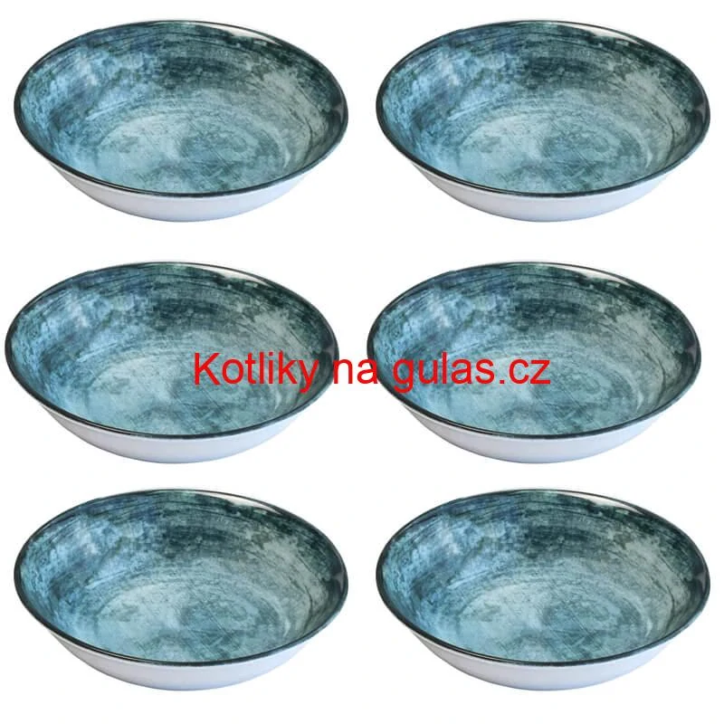 Souprava keramických talířů 18 ks BLUE