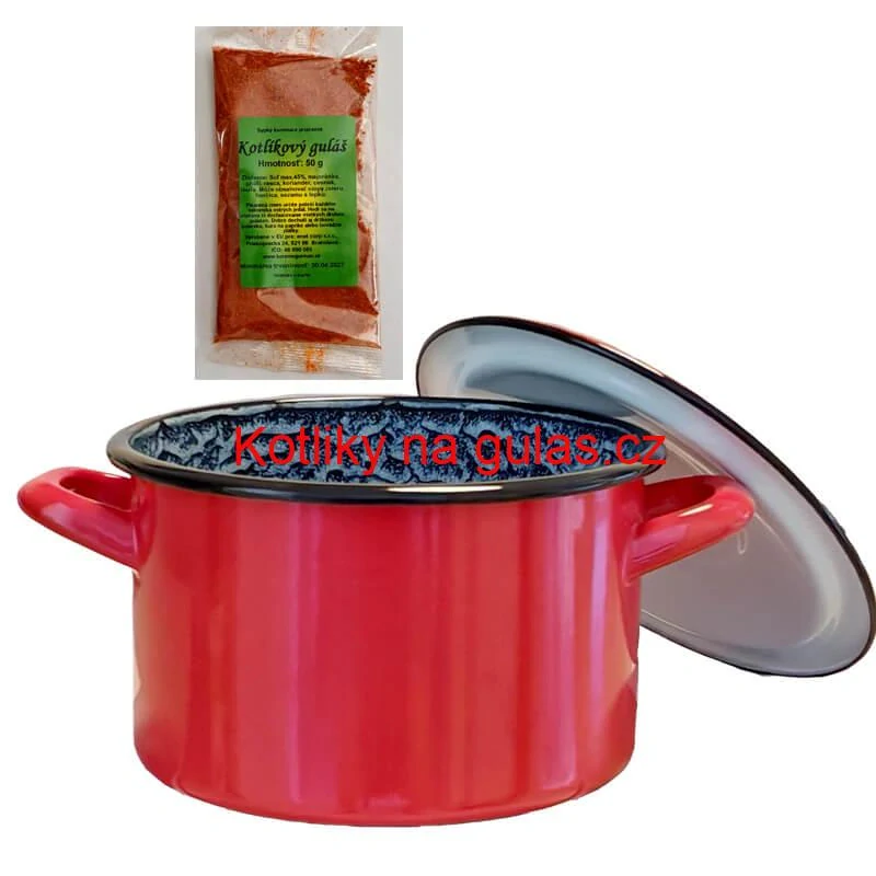 Smaltovaný hrnec s poklicí COMBI 9,5 l + směs koření na kotlíkový guláš 50 g