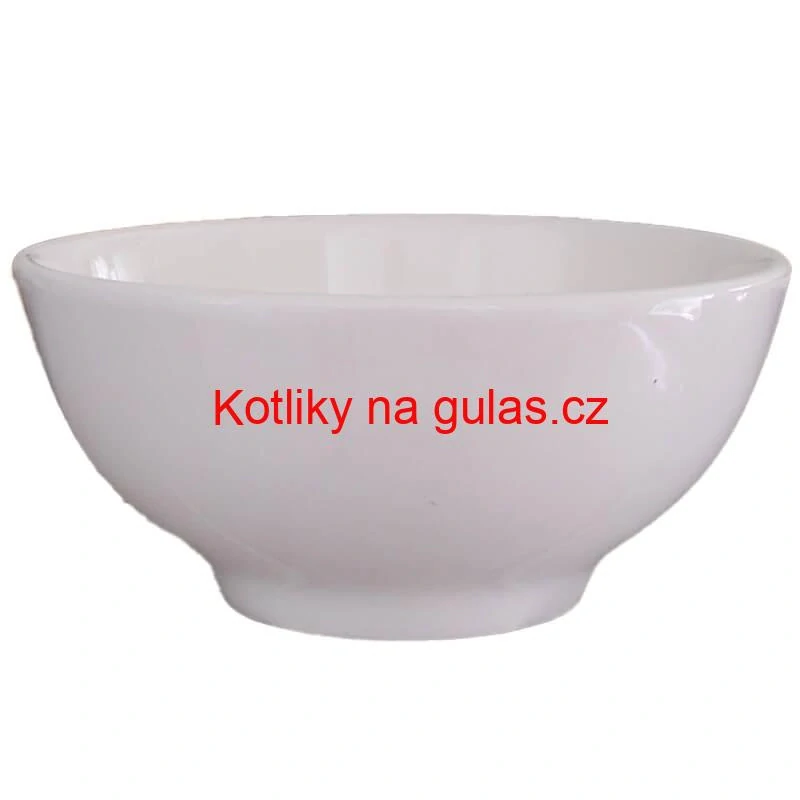 Keramické misky na servírování guláše 15 cm 12 ks bílé