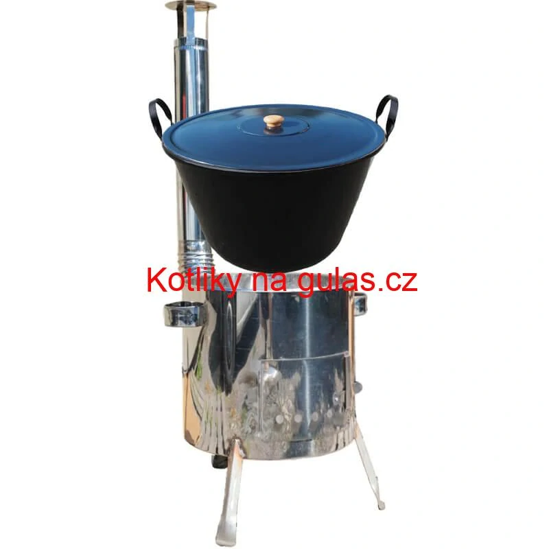 Smaltovaný kotel 60 L + nerezová kotlina 53 cm LUSTRO