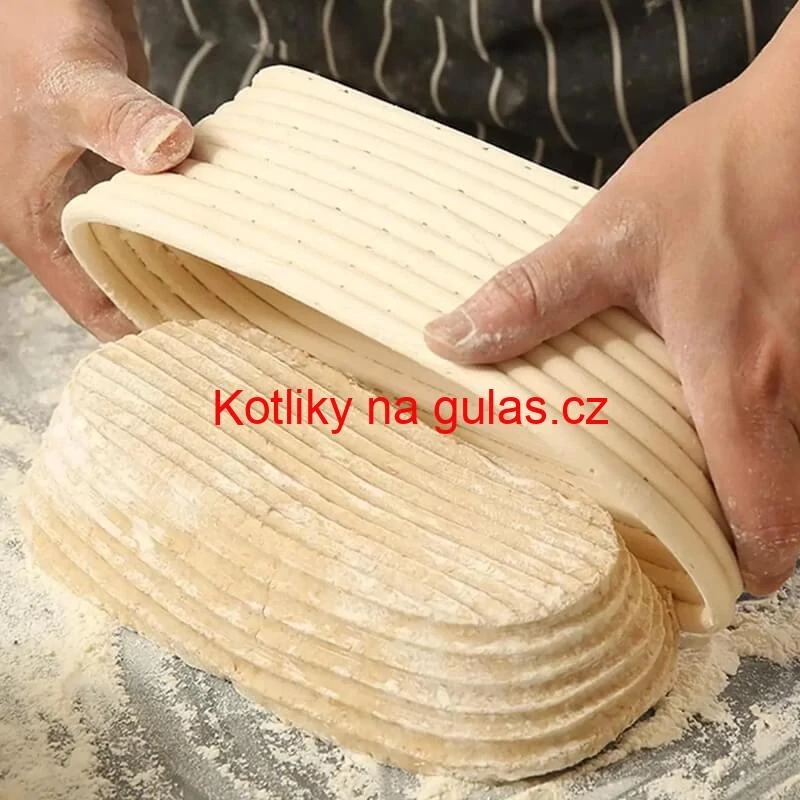 Ratanová miska na kynutí chleba – oválná
