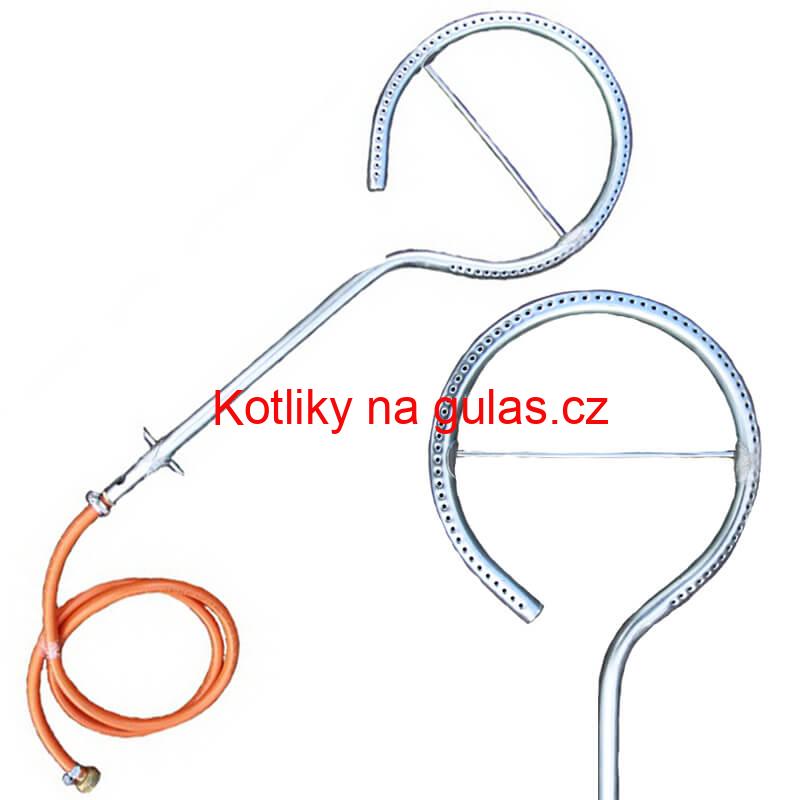 Smaltovaný kotlík (1,2 mm) 30 L + litinový hořák 5,5 kW + nízká kotlina 45 PLUS 600 + nerezová poklice INOX