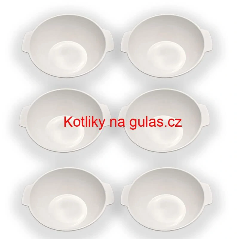 Sada 6 ks: Plastová miska na fajnový kotlíkový guláš a polévky – 750 ml