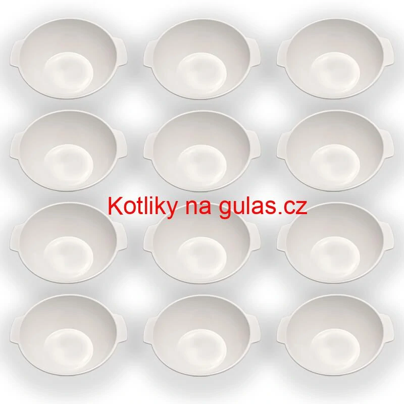 Sada 12 ks: Plastová miska na fajnový kotlíkový guláš a polévky – 500 ml