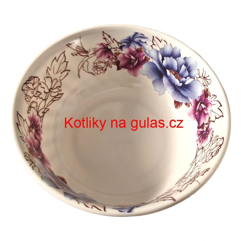 Plastová miska s květinovým vzorem (750 ml) – na pořádný guláš i zelňačku