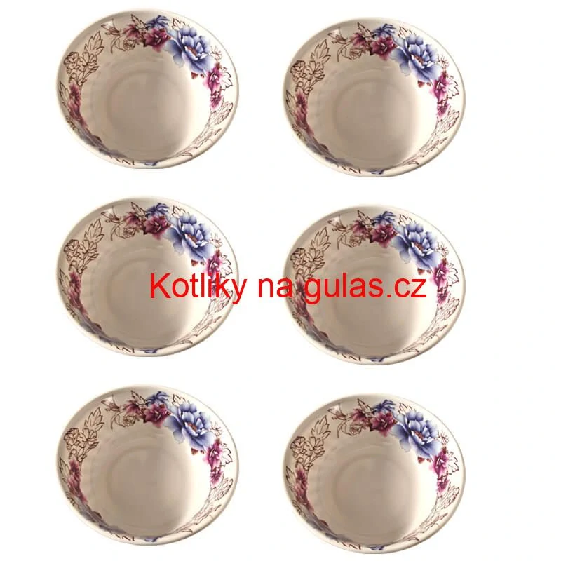 Plastová miska s květinovým vzorem (750 ml) – nyní v sadě 6 kusů!