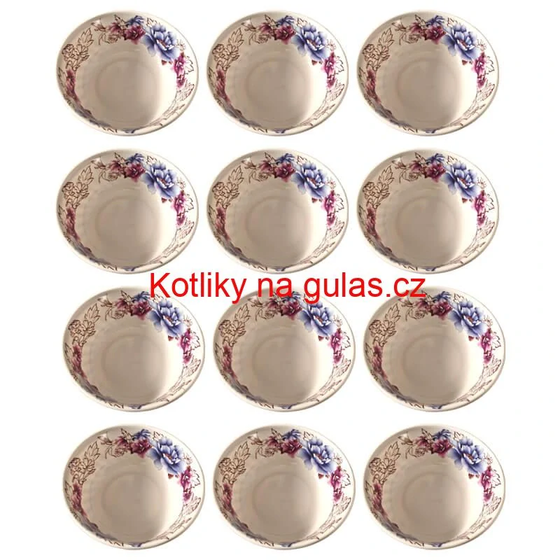 Plastová miska s květinovým vzorem (750 ml) – nyní v sadě 12 kusů!