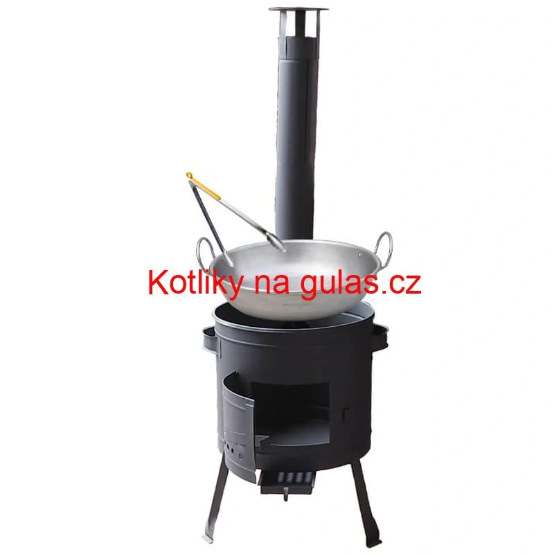 Sada na smažení langošů v přírodě 36 cm se žáruvzdornou kotlinou