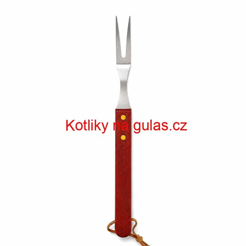 Grilovací nářadí BBQ – sada 3 ks, nerez a dřevo, 33 cm