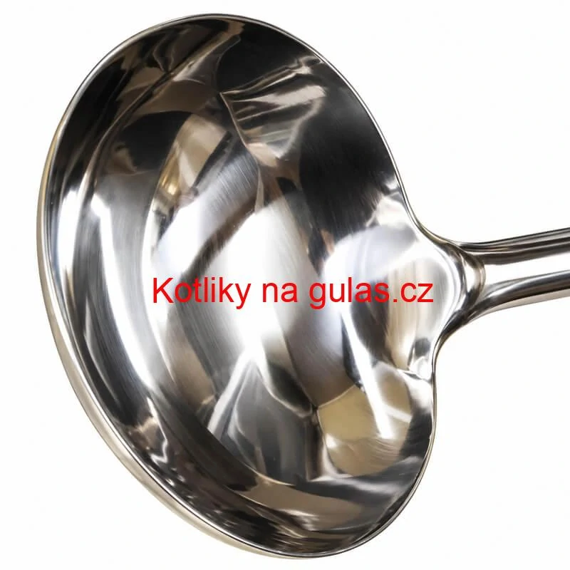 Nerezová naběračka 250 ml s dřevěnou rukojetí – délka 51,5 cm
