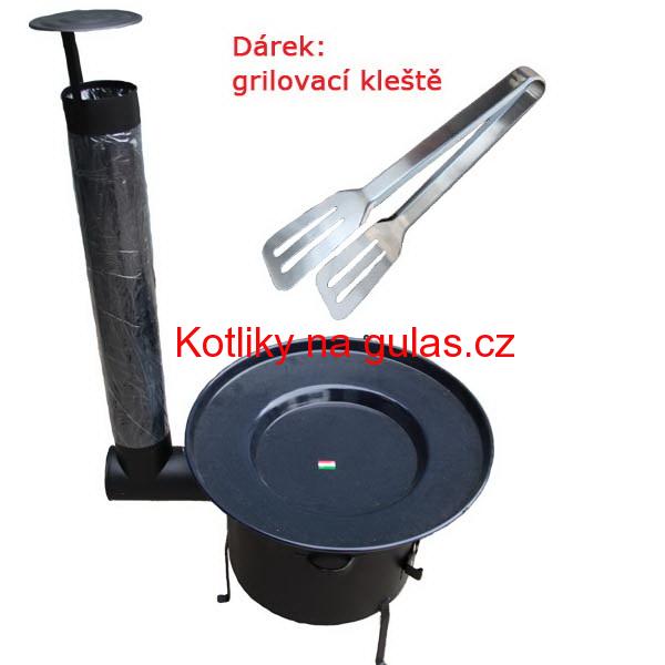Grilovací pánev s řetízkem + kotlina 39 cm
