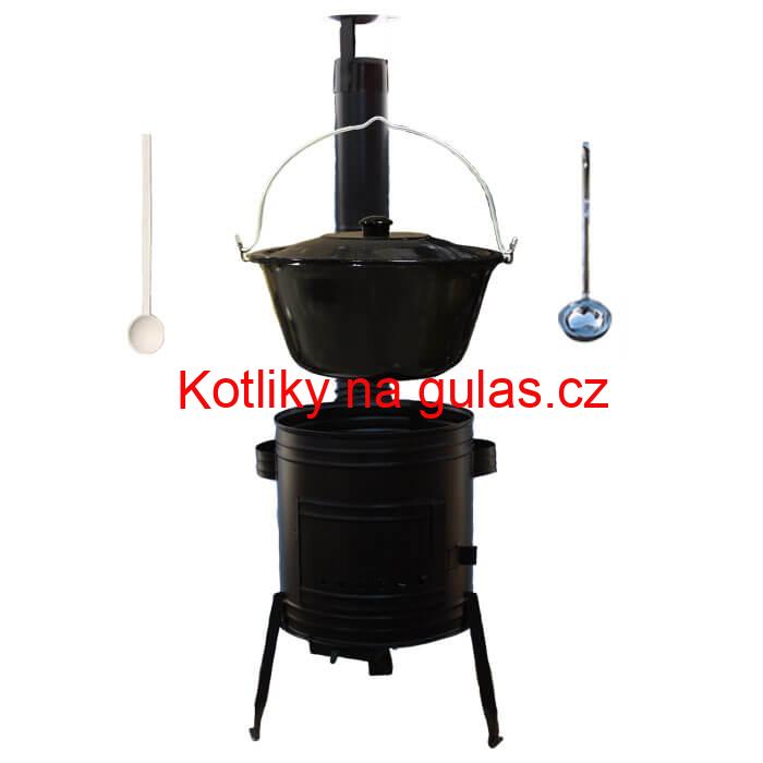 Smaltovaný kotlík 30 L (1,2 mm) + kovová kotlina 45 CLASSIC (KOV)