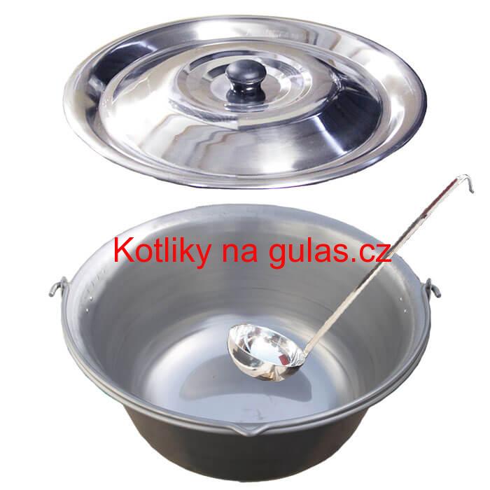 Nerezový kotlík 10 L (1,5 mm) + nerezová poklice