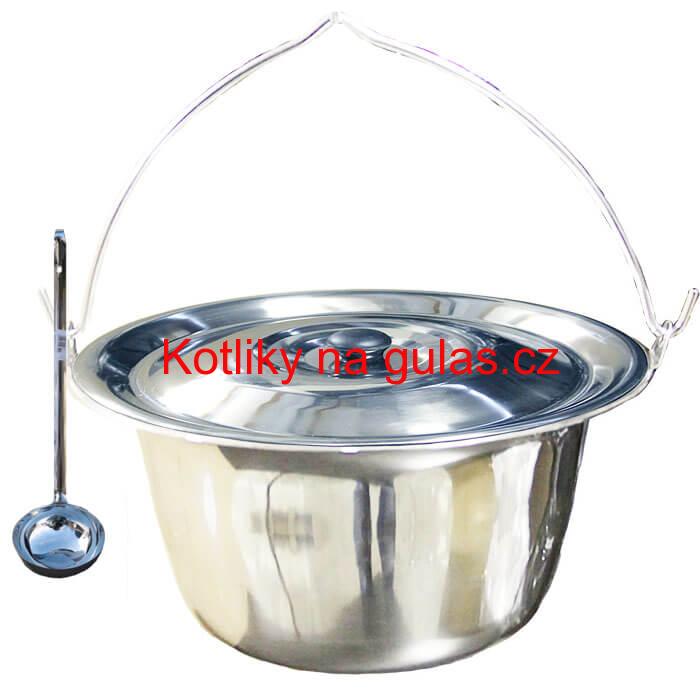Nerezový kotlík 20 L (1,2 mm) + nerezová poklice