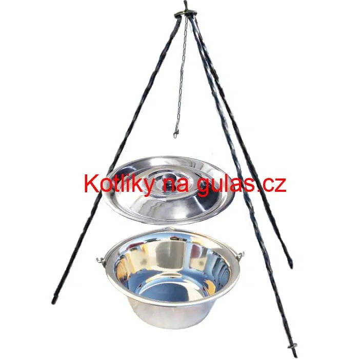Nerezový kotlík 10 L INOX + poklice + stojan CLASSIC