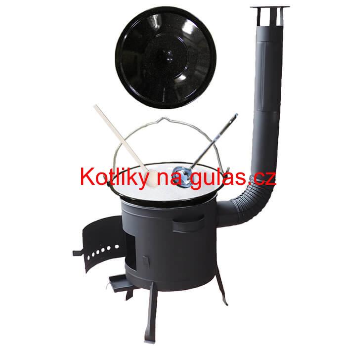 Kotlíkový gulášový set 36 PLUS 600 + smaltovaný kotlík 13 L