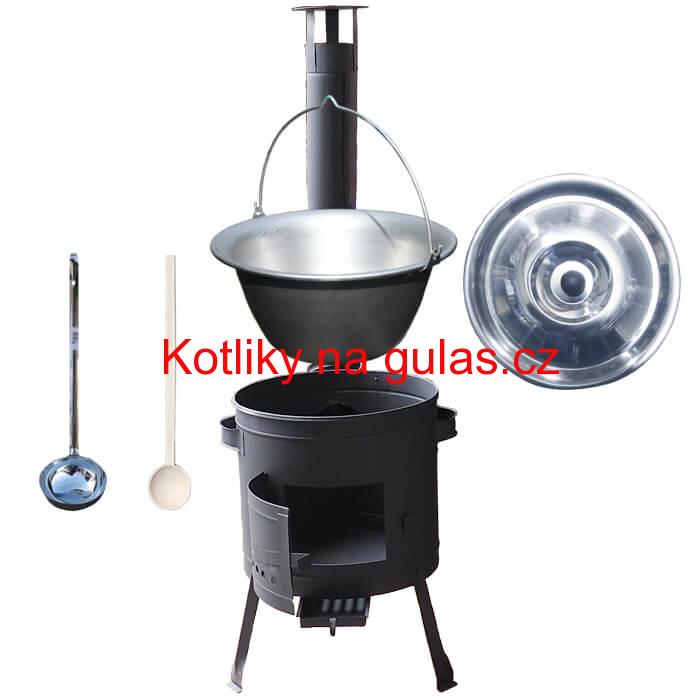 Kotlíkový gulášový set 36 PLUS 600 + nerezový kotlík 15 L (1,5 mm)