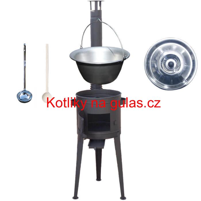 Kotlíkový gulášový set 42 PLUS 600 + nerezový kotlík 20 L (1,5 mm)
