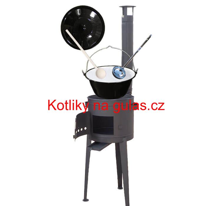 Kotlíkový gulášový set 42 PLUS 600 + smaltovaný kotlík 25 L
