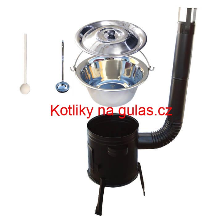 Nerezový kotlík 20 L (0,8 mm) + kovová kotlina 39 CLASSIC (KOV)