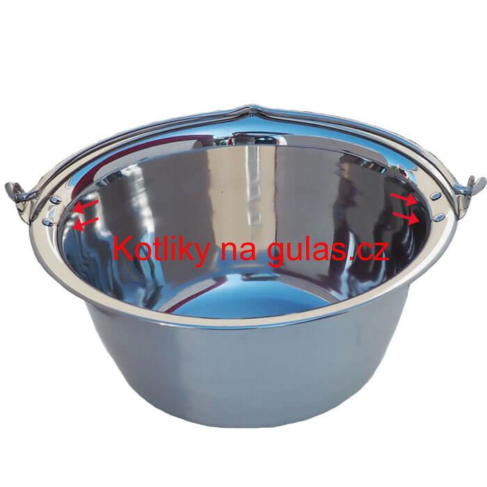 Nerezový kotlík 30 L (0,8 mm) s nýty