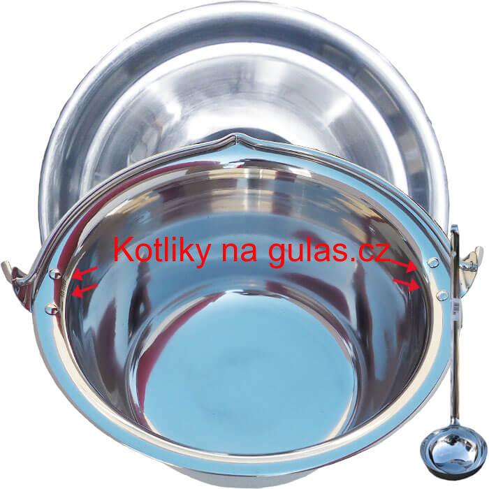 Nerezový kotlík 30 L (0,8 mm) + nerezová poklice