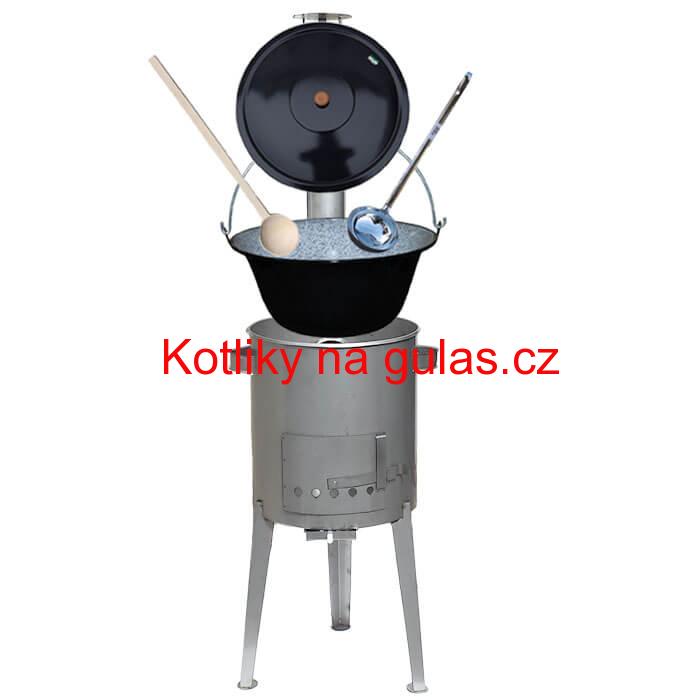 Smaltovaný kotlík 13 L (1,2 mm) + nerezová kotlina 36 cm LUXUS