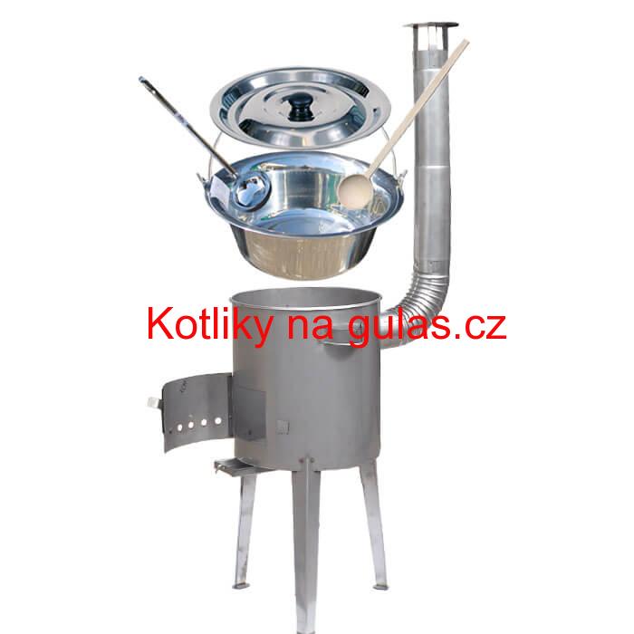 Nerezový kotlík 14 L (0,8 mm) + nerezová kotlina 36 cm LUXUS