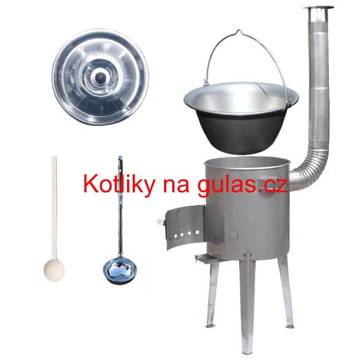 Nerezový kotlík 15 L (1,5 mm) + nerezová kotlina 36 cm LUXUS