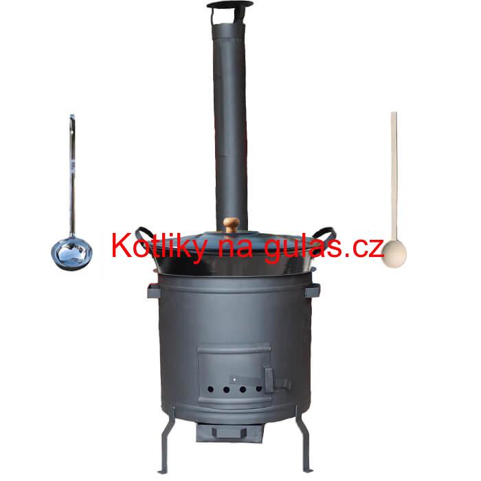 Smaltovaný kotel 50 L + žáruvzdorná kotlina 50 cm PLUS 600