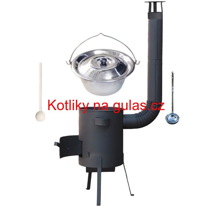 Nerezový kotlík 22 L (0,8 mm) + žáruvzdorná kotlina 42 PLUS 600 4 MM