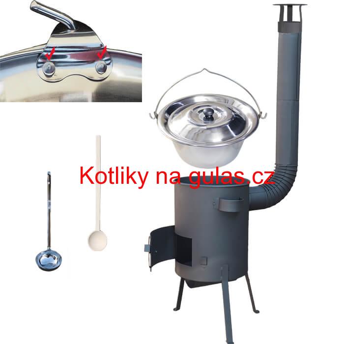 Nerezový kotlík 20 L (0,8 mm) + žáruvzdorná kotlina 42 PLUS 600 4 MM