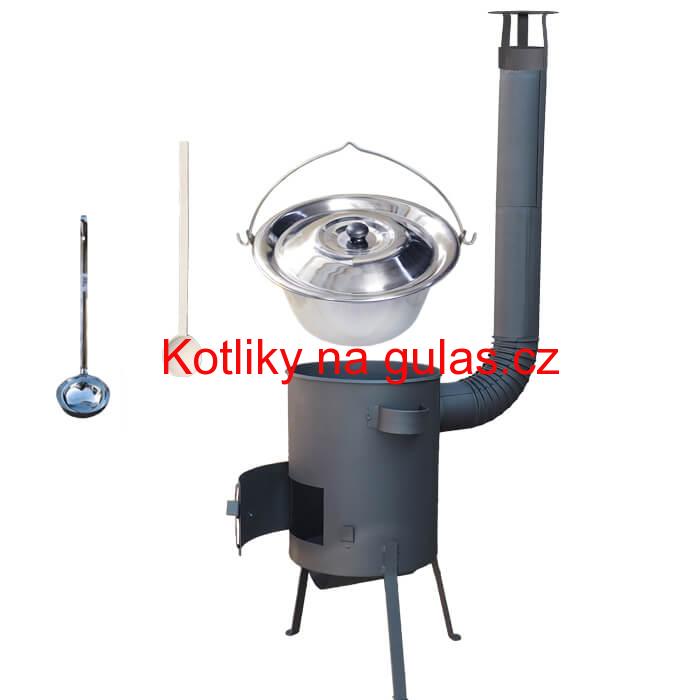 Nerezový kotlík 20 L (1,2 mm) + žáruvzdorná kotlina 42 PLUS 600 4 MM