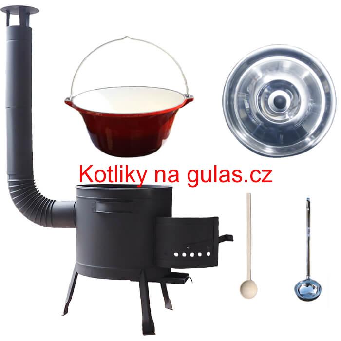 Litinový kotlík se smaltovanou úpravou 16 L + nízká kotlina 36 PLUS 600