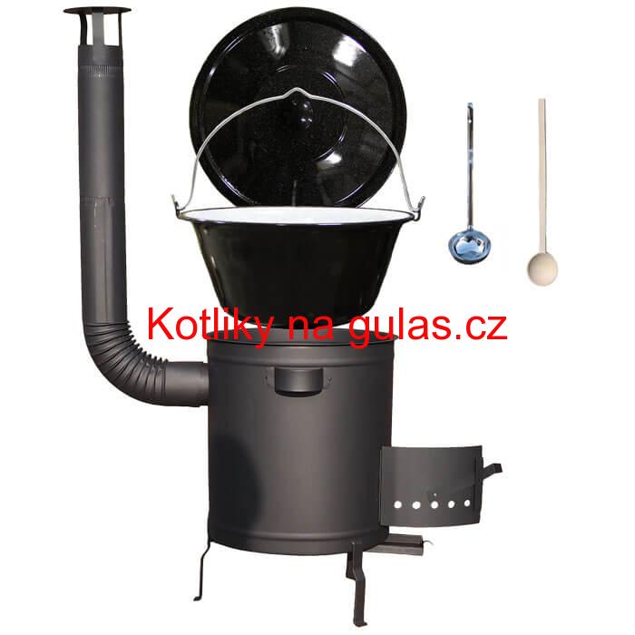 Smaltovaný kotlík 30 L (1,2 mm) + silnostěnná (1,5 mm) a žáruvzdorná kotlina 45 PLUS 600