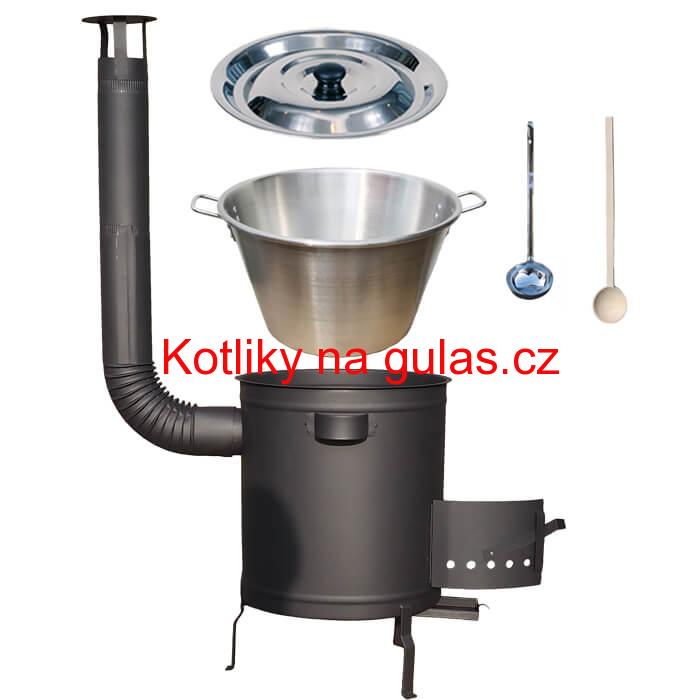 Nerezový kotel 40 L (1,2 mm) + silnostěnná (1,5 mm) a žáruvzdorná kotlina 45 PLUS 600