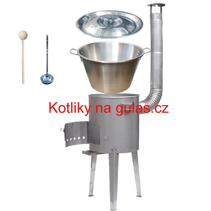 Nerezový kotel 40 L (1,2 mm) + nerezová kotlina 45 cm LUXUS