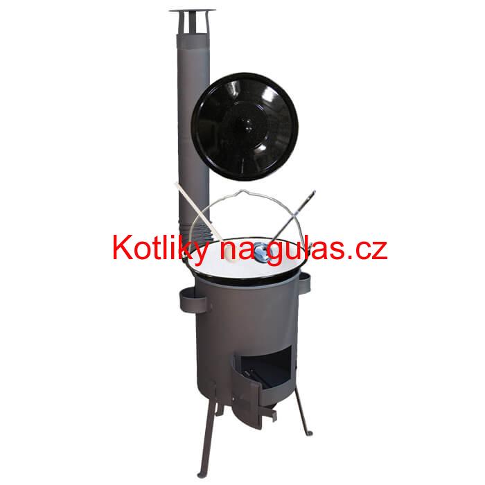 Smaltovaný kotlík 25 L + žáruvzdorná kotlina 45 PLUS 600 4 MM