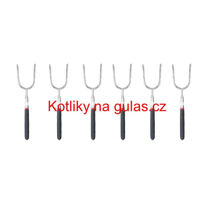 Vidličky na opékání 24,5 cm - 84,5 cm - teleskopické 6 ks