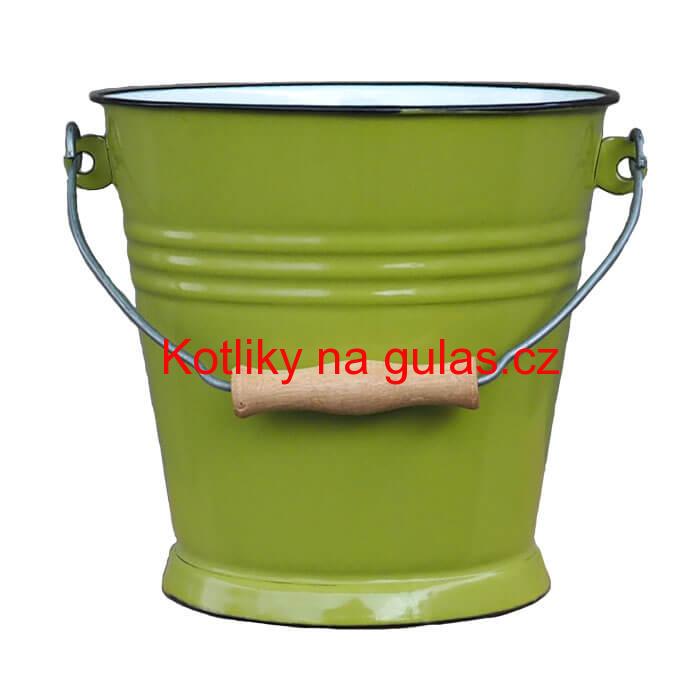 Smaltované vědro 5 L GREEN