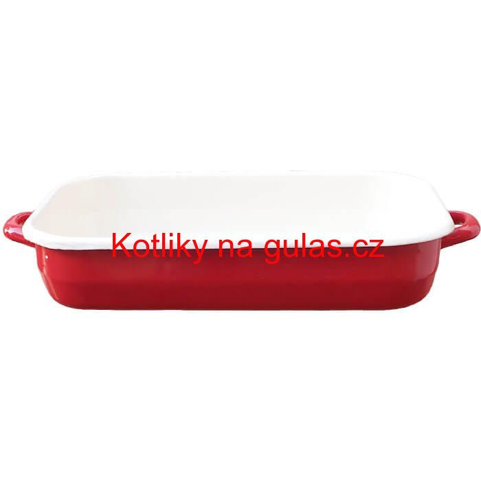Smaltovaný pekáč 40 x 21,5 cm ČERVENÝ