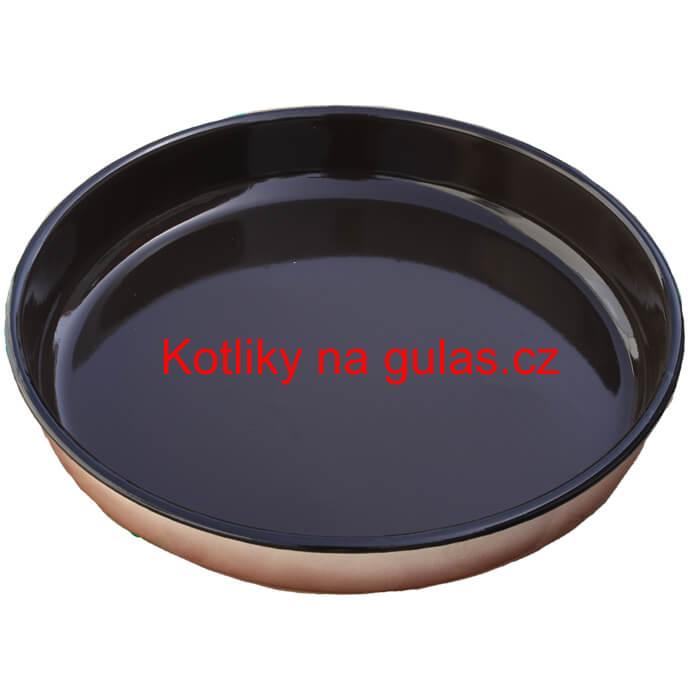 Smaltovaný kulatý pekáč 34 cm, výška 8 cm