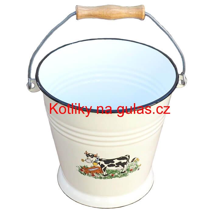 Smaltované vědro 5 L DECOR Kravička