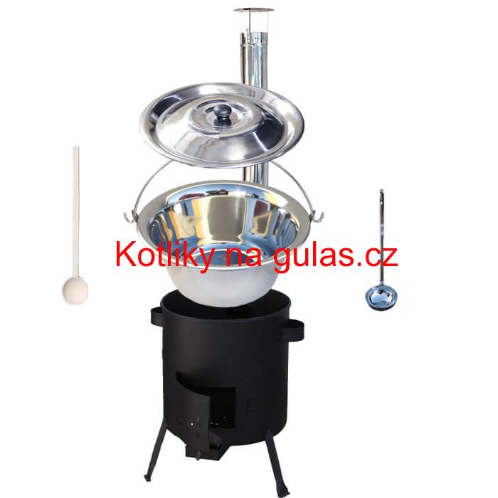 Nerezový kotlík 20 L (1,2 mm) + žáruvzdorná kotlina (1 mm) 42 PLUS 600