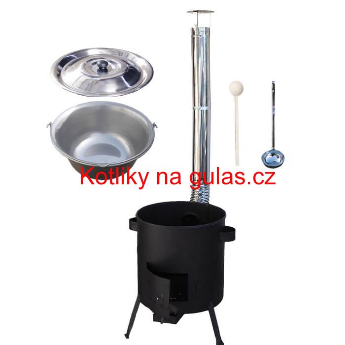 Železný kotlík 20 L (0,75 mm) + žáruvzdorná kotlina (1 mm) 42 PLUS 600
